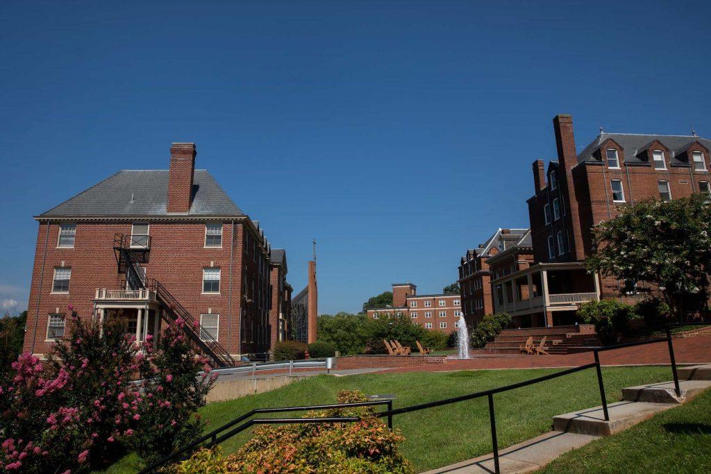 Michels Plaza behind the Student Center at Randolph College